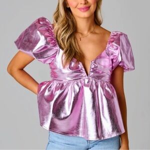 Buddy Love Shimmer Pink Top